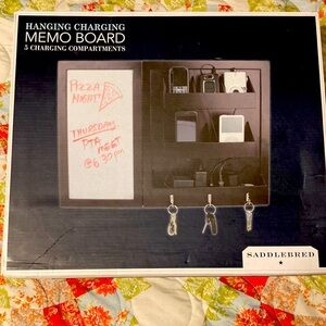 New in the box hanging charging memo board